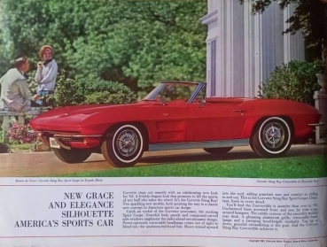 Chevrolet Corvette Modellprogramm 1963 Automobilprospekt (4078)